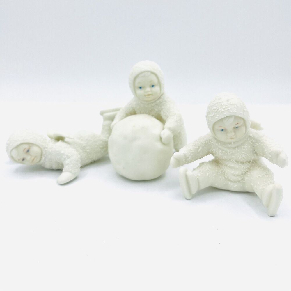 Dept 56 Snowbabies Miniature Figurines Lot of 3 Pieces Figures. Collectible EUC